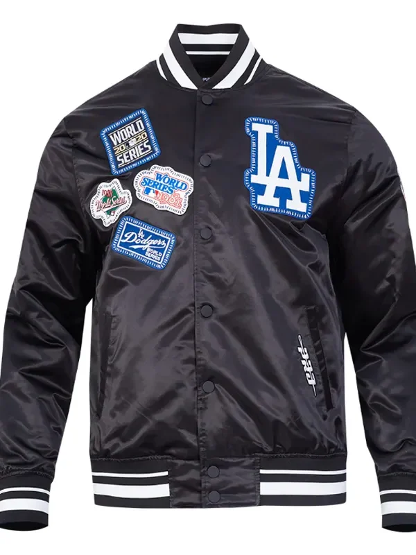 LA Dodgers Diy Pick Stitch Classic Rib Satin Jacket