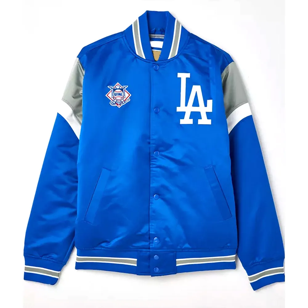 LA Dodgers Heavyweight Royal Satin Jacket LA Dodgers Heavyweight Royal Satin Jacket