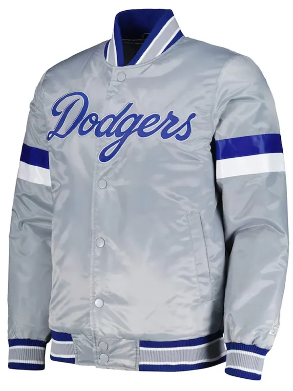 LA Dodgers Home Game Gray Satin Jacket