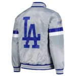 LA Dodgers Home Game Gray Satin Jacket
