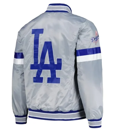 LA Dodgers Home Game Gray Satin Jacket