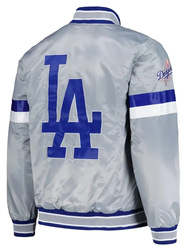 LA Dodgers Home Game Gray Satin Jacket