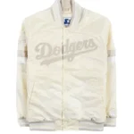 LA Dodgers Home Game Pearl Varsity Satin Jacket