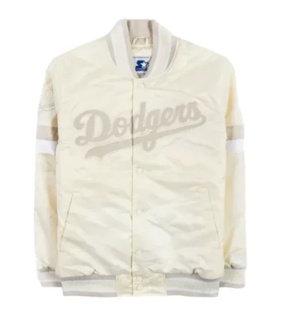 LA Dodgers Home Game Pearl Varsity Satin Jacket