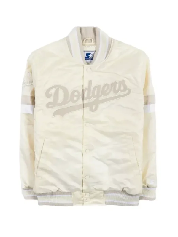 LA Dodgers Home Game Pearl Varsity Satin Jacket