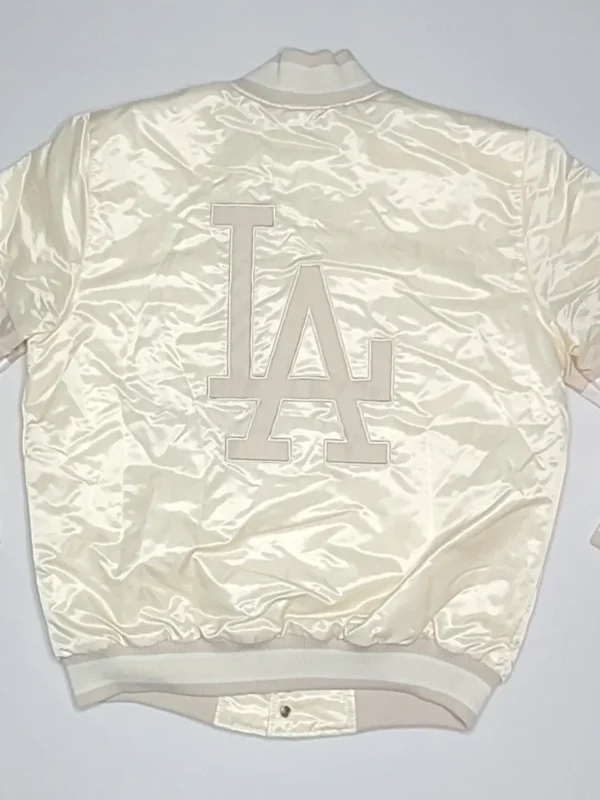 LA Dodgers Home Game Pearl Varsity Satin Jacket