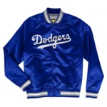 LA Dodgers Lightweight Blue and Black Satin Jacket