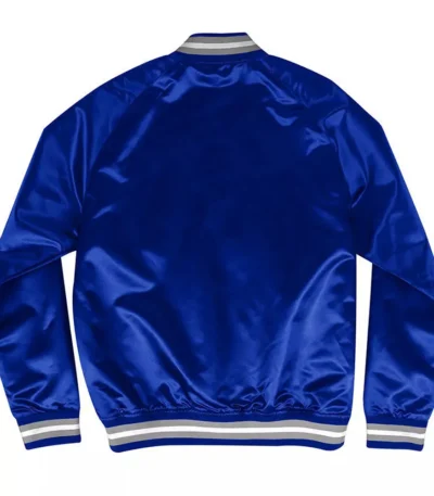 LA Dodgers Lightweight Blue and Black Satin Jacket