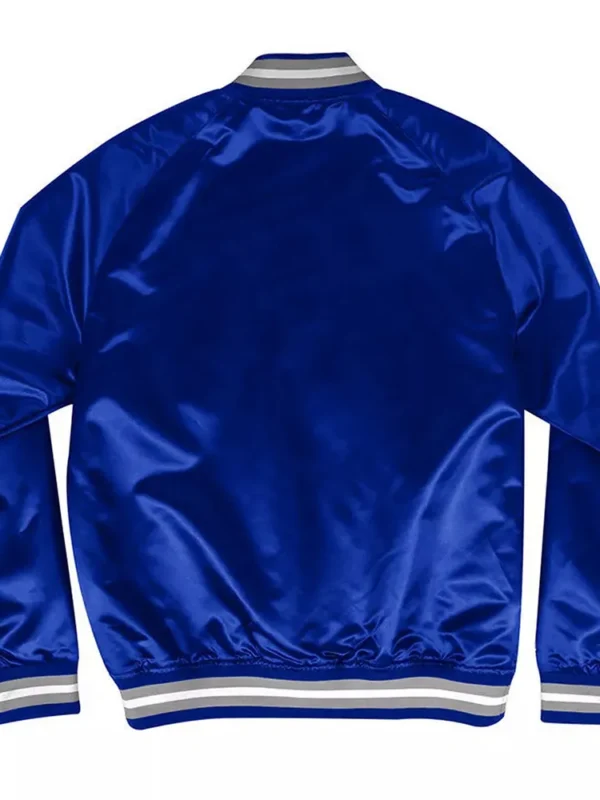 LA Dodgers Lightweight Blue and Black Satin Jacket