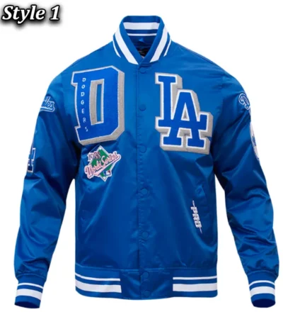 LA Dodgers Mashup Classic Rib Satin Jacket