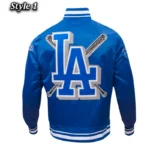 LA Dodgers Mashup Classic Rib Satin Jacket