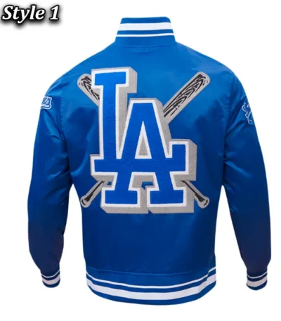 LA Dodgers Mashup Classic Rib Satin Jacket