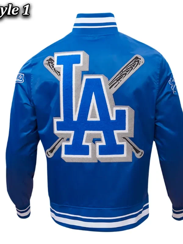 LA Dodgers Mashup Classic Rib Satin Jacket