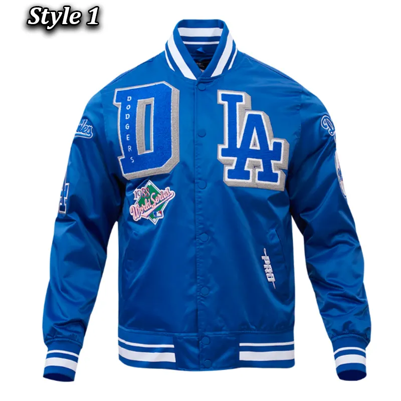 LA Dodgers Mashup Classic Rib Satin Jacket LA Dodgers Mashup Classic Rib Satin Jacket