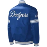 LA Dodgers Midfield Royal Varsity Satin Jacket