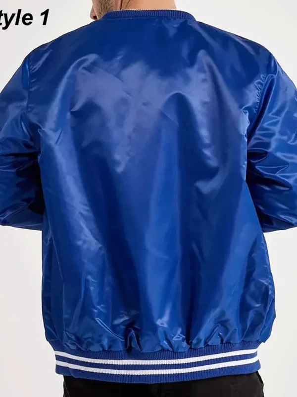 LA Dodgers National Royal Blue Satin Jacket
