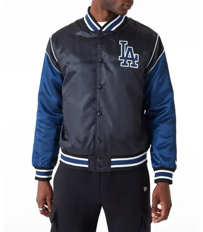 LA Dodgers Navy and Blue Satin Jacket