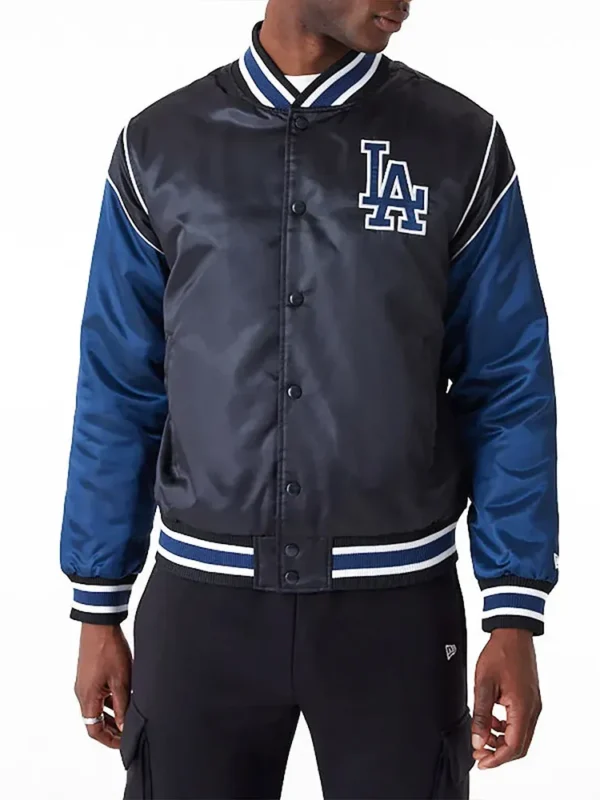 LA Dodgers Navy and Blue Satin Jacket