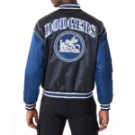 LA Dodgers Navy and Blue Satin Jacket