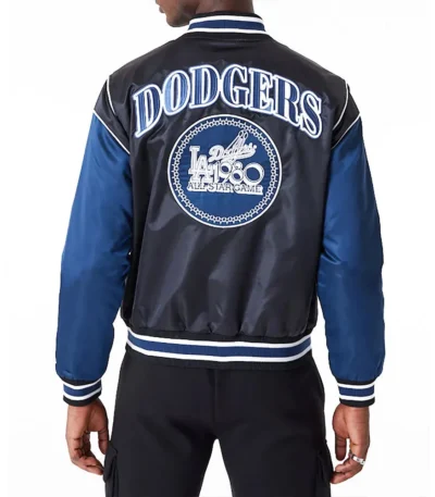 LA Dodgers Navy and Blue Satin Jacket