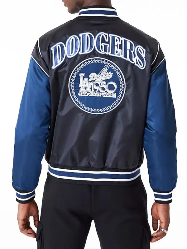 LA Dodgers Navy and Blue Satin Jacket