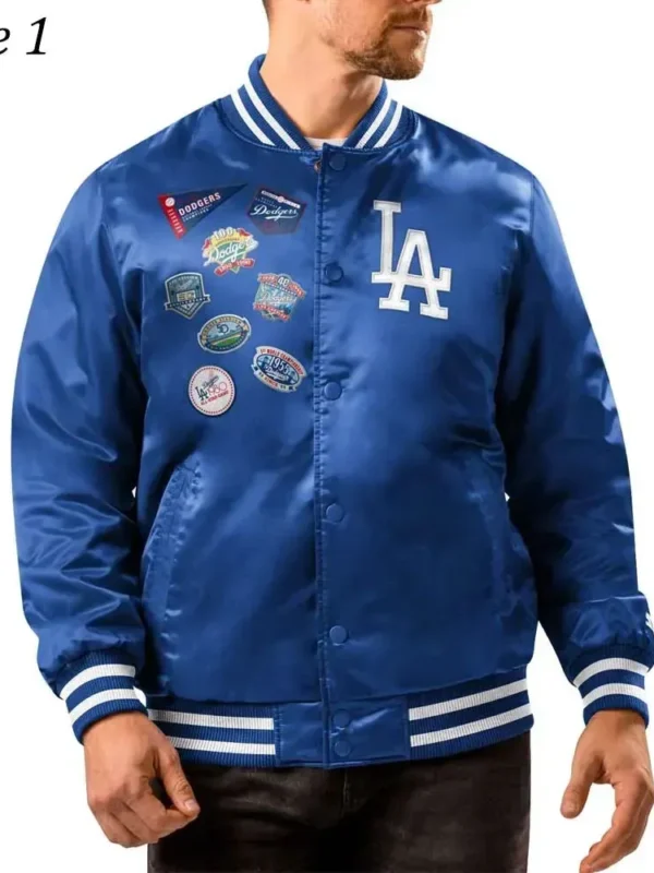 LA Dodgers Patch Royal Jacket