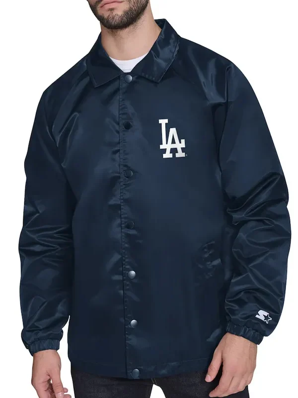 LA Dodgers Retro Logo Coaches Jacket