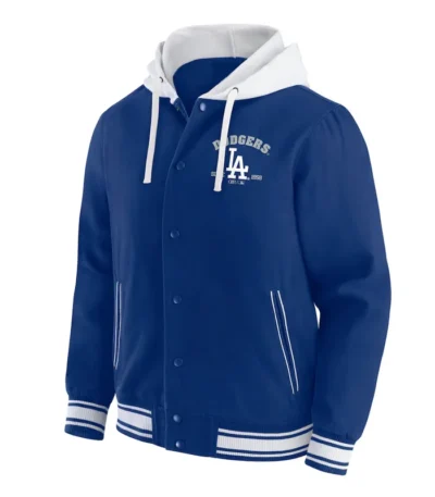 LA Dodgers Royal Cotton Hooded Jacket