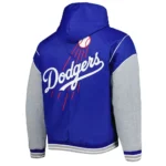 LA Dodgers Royal and Gray Hoodie Jacket