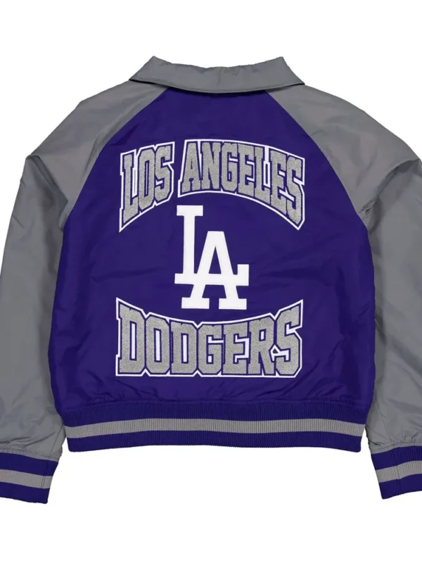 LA Dodgers Royal and Gray Throwback Jacket