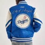 LA Dodgers Royal and Off White Varsity Wool Jacket