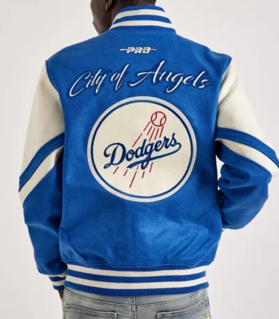 LA Dodgers Royal and Off White Varsity Wool Jacket