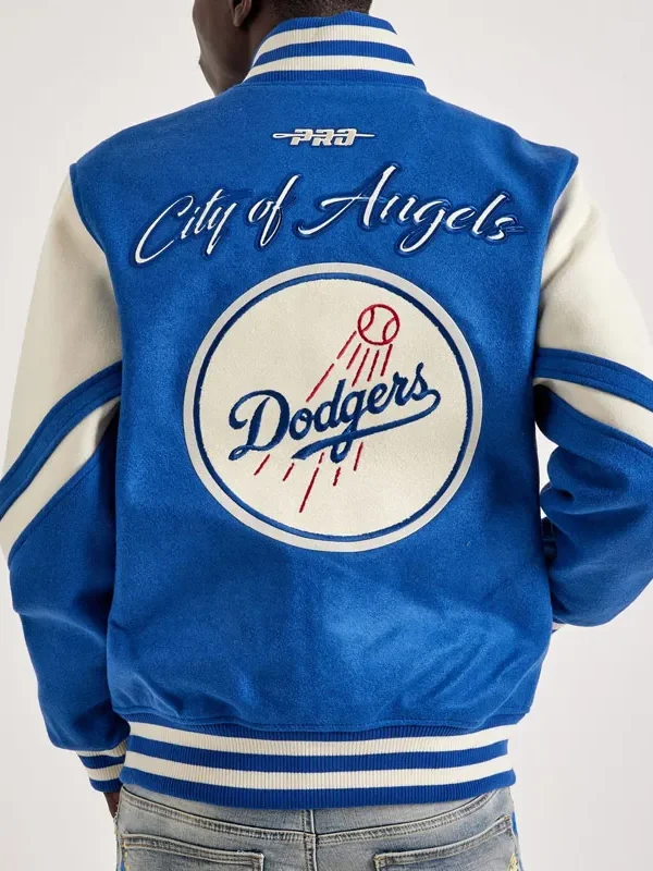 LA Dodgers Royal and Off White Varsity Wool Jacket