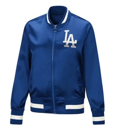 LA Dodgers Touch Blue Satin Jacket