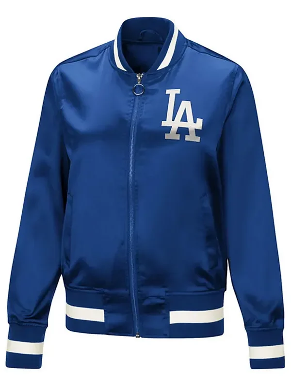 LA Dodgers Touch Blue Satin Jacket