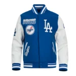 LA Dodgers Turn It Up Classic Rib Varsity Jacket