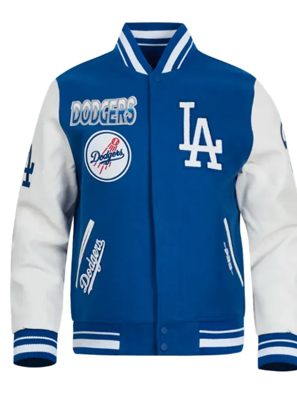 LA Dodgers Turn It Up Classic Rib Varsity Jacket