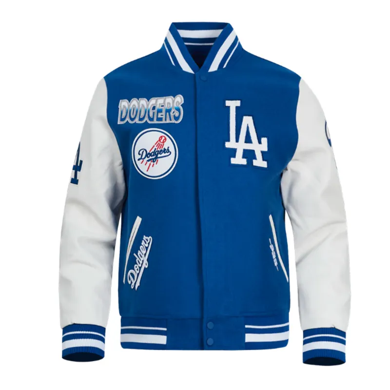 LA Dodgers Turn It Up Classic Rib Varsity Jacket LA Dodgers Turn It Up Classic Rib Varsity Jacket