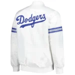 LA Dodgers White Power Forward Satin Jacket