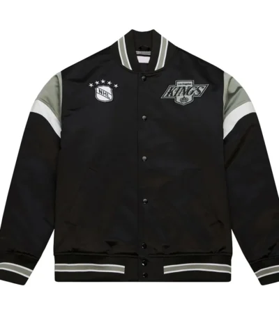 LA Kings Black Heavyweight Satin Jacket