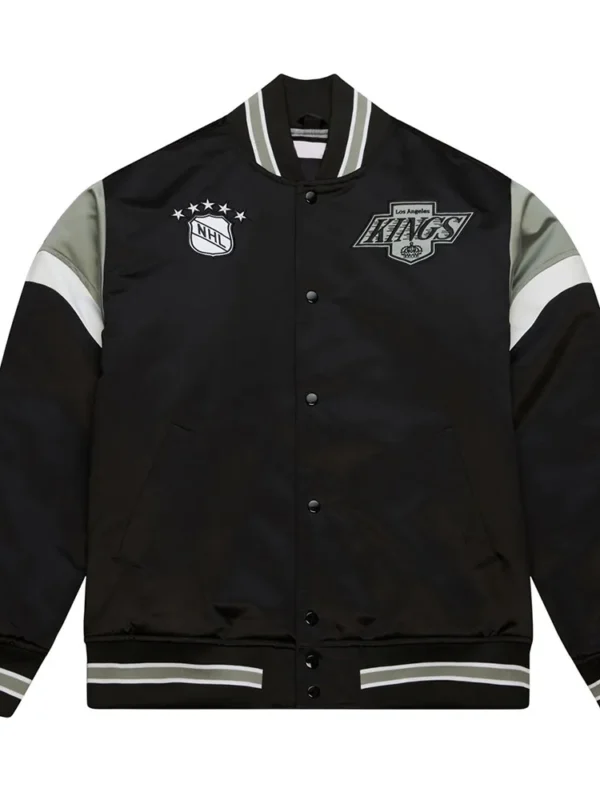 LA Kings Black Heavyweight Satin Jacket