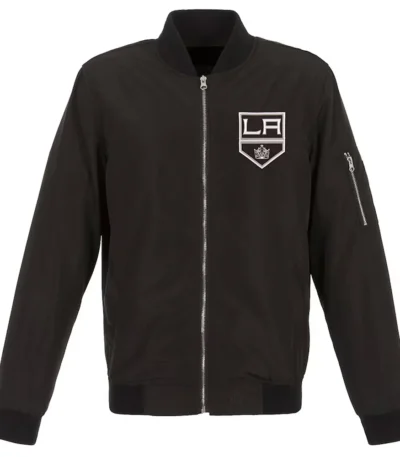 LA Kings Bomber Black Lightweight Nylon Jacket