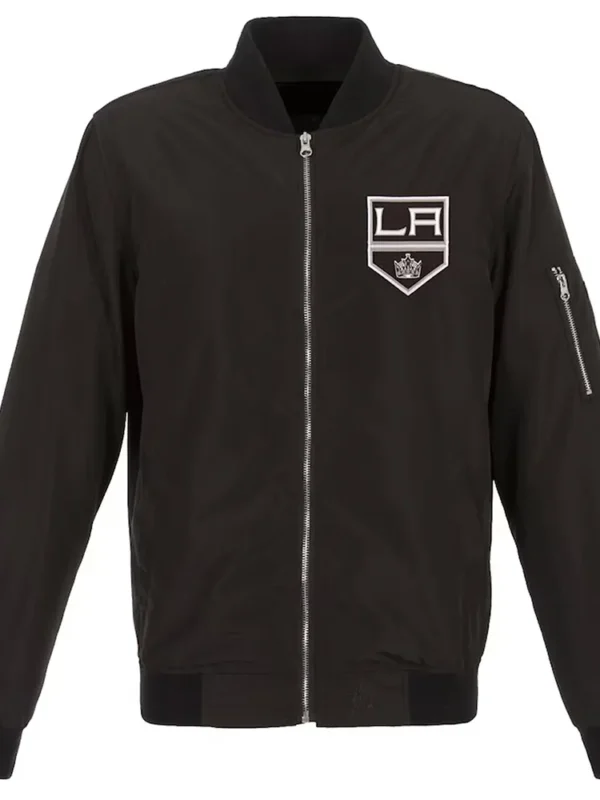 LA Kings Bomber Black Lightweight Nylon Jacket