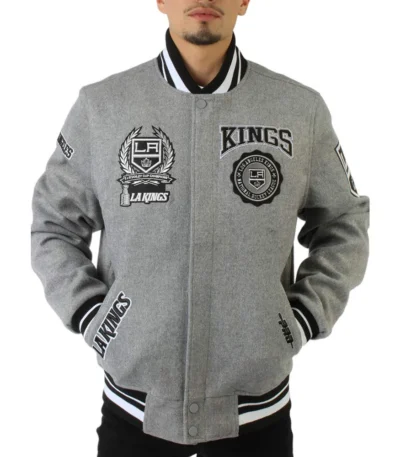 LA Kings Gray Varsity Wool Jacket
