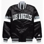 LA Kings Home Game Black Varsity Satin Jacket
