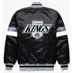 LA Kings Home Game Black Varsity Satin Jacket