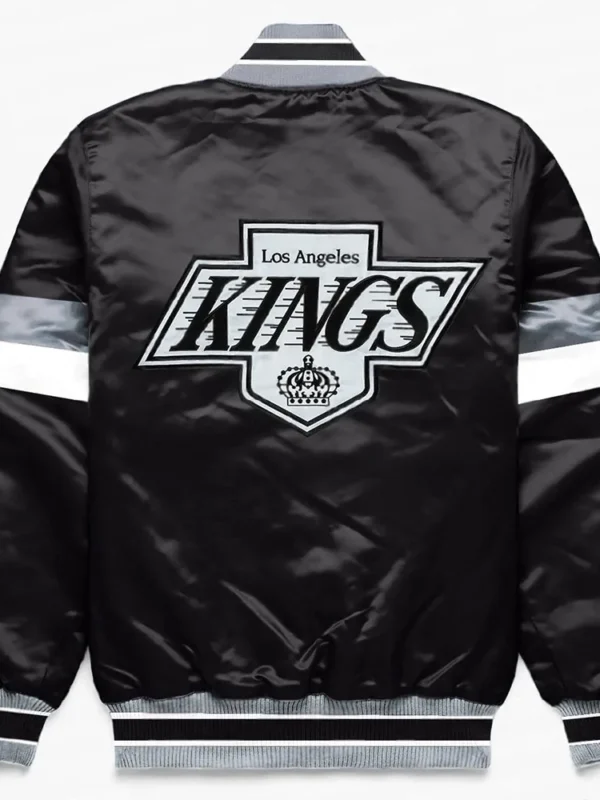 LA Kings Home Game Black Varsity Satin Jacket