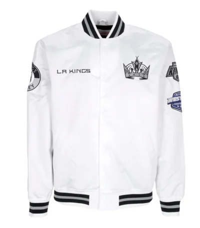 LA Kings Hometown Lightweight White Satin Jacket