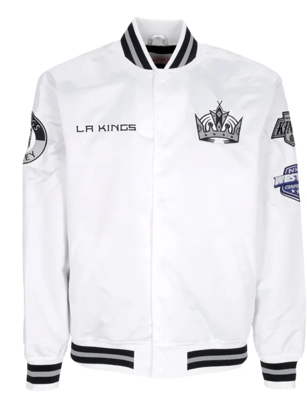 LA Kings Hometown Lightweight White Satin Jacket