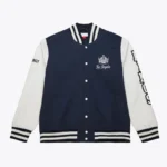 LA Kings Navy and White Fleece Varsity Jacket